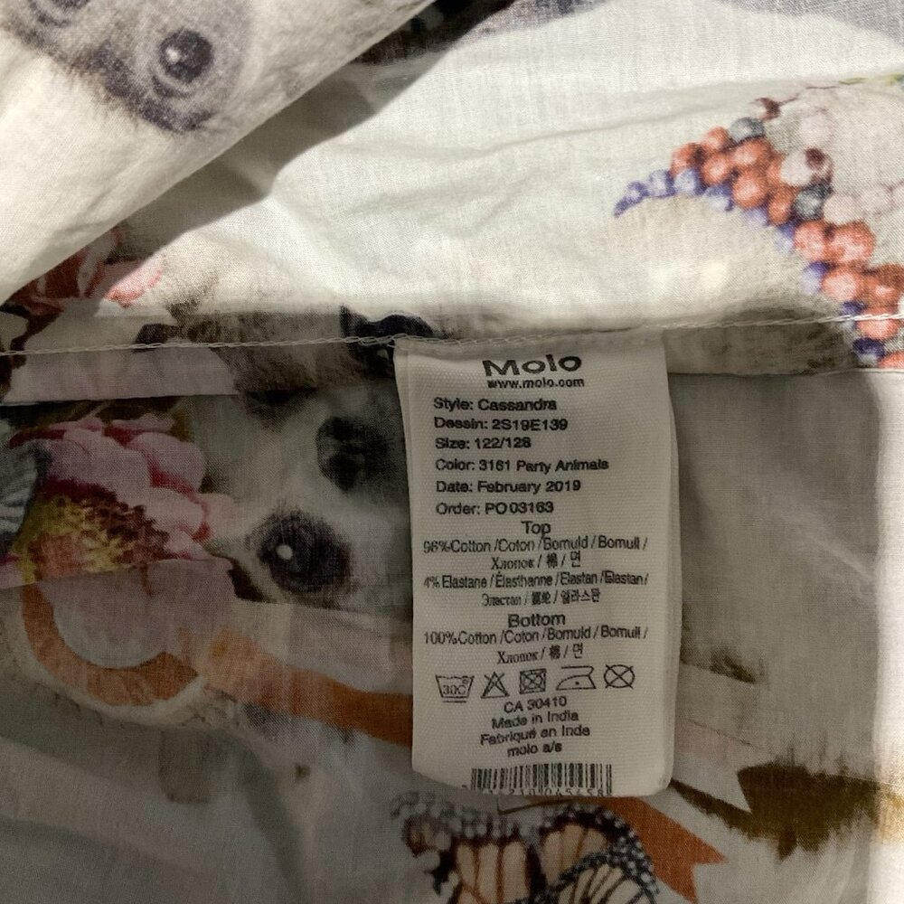 Molo Girls Cassandra Party Animals Dress Ribbed Long Sleeve 7-8 Years Old - Picture 7 of 12